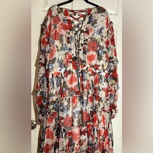Beautiful floral midi dress perfect for any occasion light and flowing